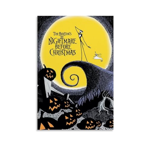 Wasserfestes Poster "The Nightmare Before Christmas", Wandgemälde, Leinwand, dekoratives Gemälde, geeignet für Büro, Schlafzimmer, Dekoration, Wohnzimmer, Poster, ungerahmt, 20 x 30 cm Wasserfestes Poster "The Nightmare Before Christmas", Wandgemälde, Leinwand, dekoratives Gemälde, geeignet für Büro, Schlafzimmer, Dekoration, Wohnzimmer, Poster, ungerahmt, 20 x 30 cm von PZYASX