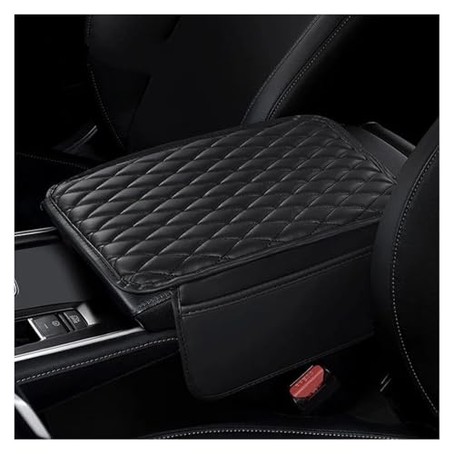 PaCsci Mittelarmlehne Leder Auto Rest Kissen Anti Scratch Armlehne Schutz Abdeckung Center Console Box Auto Mittelkonsole Armlehne Box(Style 1 Black) von PaCsci