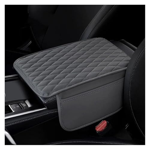 PaCsci Mittelarmlehne Leder Auto Rest Kissen Anti Scratch Armlehne Schutz Abdeckung Center Console Box Auto Mittelkonsole Armlehne Box(Style 1 Gray) von PaCsci