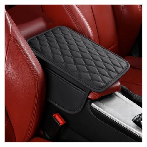 PaCsci Mittelarmlehne Leder Auto Rest Kissen Anti Scratch Armlehne Schutz Abdeckung Center Console Box Auto Mittelkonsole Armlehne Box(Style 2 Black) von PaCsci