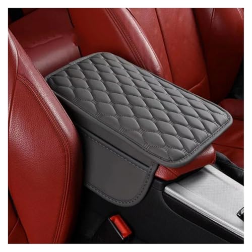 PaCsci Mittelarmlehne Leder Auto Rest Kissen Anti Scratch Armlehne Schutz Abdeckung Center Console Box Auto Mittelkonsole Armlehne Box(Style 2 Gray) von PaCsci