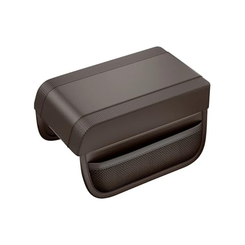 PaCsci Mittelarmlehne Universal Auto Armlehne Box Höhe Pad Ellenbogen Unterstützung Armlehne Lagerung Leder Armlehne Auto Mittelkonsole Armlehne Box(Brown) von PaCsci