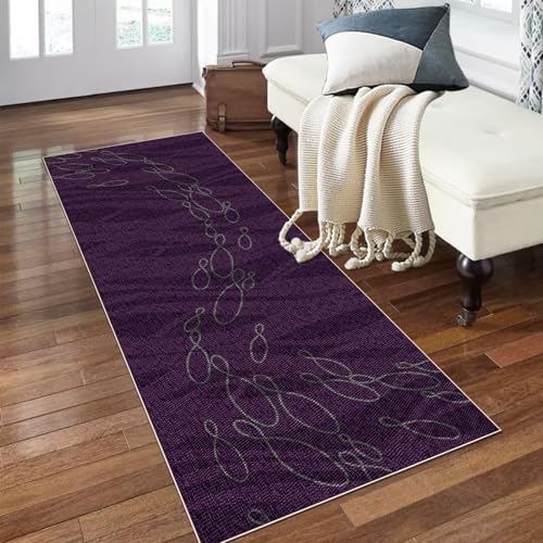 PaGuvFng Flur Teppich Läufer 70 x 220 cm Teppich Läufer Flur Waschbar Flurläufer Lang Küchenteppich rutschfest Waschbar für Eingang Flur Küche Schlafzimmer Wohnzimmer von PaGuvFng