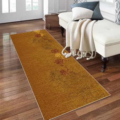 PaGuvFng Flur Teppich Läufer 70 x 260 cm Teppich Läufer Flur Waschbar Flurläufer Lang Küchenteppich rutschfest Waschbar für Eingang Flur Küche Schlafzimmer Wohnzimmer von PaGuvFng