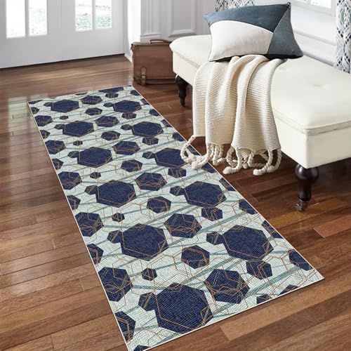 PaGuvFng Flur Teppich Läufer 70 x 280 cm Teppich Läufer Flur Waschbar Flurläufer Lang Küchenteppich rutschfest Waschbar für Eingang Flur Küche Schlafzimmer Wohnzimmer von PaGuvFng