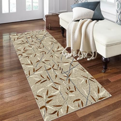PaGuvFng Flur Teppich Läufer 80 x 130 cm Teppich Läufer Flur Waschbar Flurläufer Lang Küchenteppich rutschfest Waschbar für Eingang Flur Küche Schlafzimmer Wohnzimmer von PaGuvFng