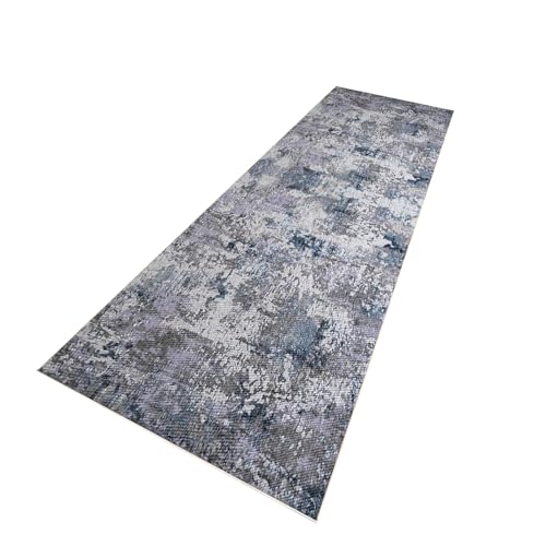 PaGuvFng Läufer Lang Flur rutschfest Teppich Küche 60 x 120 cm Waschbar Kurzflor Küchenläufer Schlafzimmer Bettvorleger für Flur Waschküche Eingang Wohnzimmer schmutzfangmatte von PaGuvFng