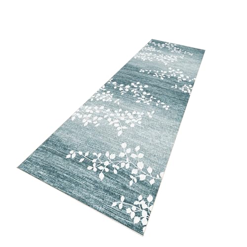 PaGuvFng Läufer Lang Flur rutschfest Teppich Küche 70 x 350 cm Waschbar Kurzflor Küchenläufer Schlafzimmer Bettvorleger für Flur Waschküche Eingang Wohnzimmer schmutzfangmatte von PaGuvFng