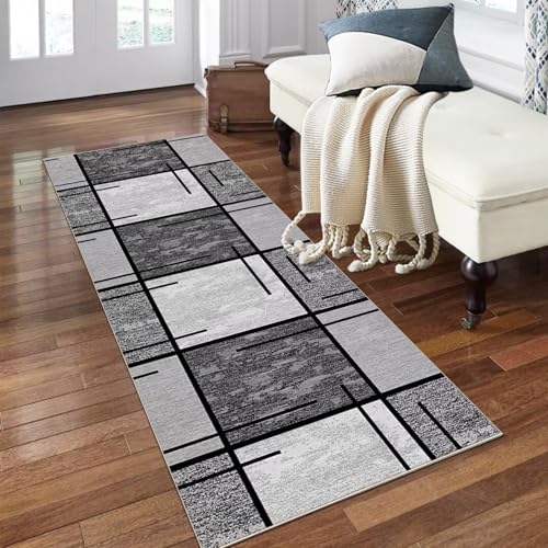 PaGuvFng Langer Flur Teppich 60 x 150 cm Küchenteppich Korridor Teppich Läufer für Flur Küche Eingang Teppiche Schmutzfangmatte Flurläufer Lang von PaGuvFng
