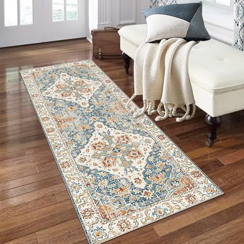 PaGuvFng Langer Flur Teppich 90 x 100 cm Küchenteppich Korridor Teppich Läufer für Flur Küche Eingang Teppiche Schmutzfangmatte Flurläufer Lang von PaGuvFng
