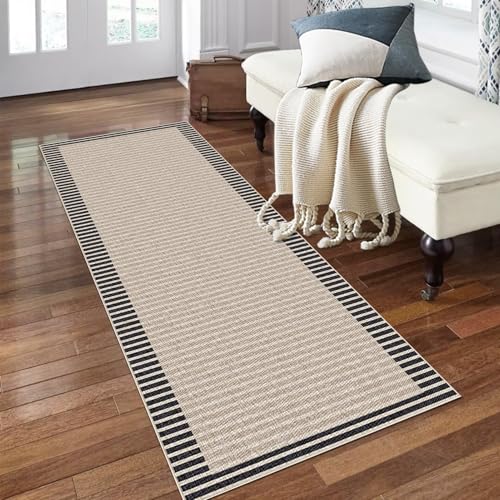 PaGuvFng Teppich Flurläufer Lang 120 x 350 cm Teppich Waschbar rutschfest Läufer Flur Teppich Läufer Flur für Wohnzimmer, Küche, Schlafzimmer Outdoor Teppich Läufer Flur rutschfest Eingangstürmatte von PaGuvFng