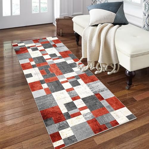 PaGuvFng Teppich Läufer 40 x 60 cm Extra Lange Läufer Teppiche für Flur rutschfest Waschküche Maschine Waschbar Küche Bodenmatte für Eingang Schlafzimmer Treppe Badezimmer von PaGuvFng