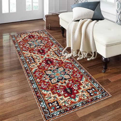PaGuvFng Teppich Läufer Rutschfest Lang 80 x 500 cm ModernKüchenteppich Läufer Flur Küche rutschfest Waschbar Teppich Flurläufer von PaGuvFng