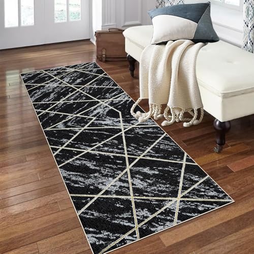 PaGuvFng Teppich Läufer Flur Lang 40 x 180 cm Waschbar rutschfest Küchenläufer Teppich Teppichläufer Flur rutschfest Küchenteppich Eppich Läufer für Küche Eingang Wohnzimmer Schlafzimmer von PaGuvFng