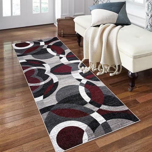 PaGuvFng Teppich Läufer Flur Lang 40 x 230 cm Waschbar rutschfest Küchenläufer Teppich Teppichläufer Flur rutschfest Küchenteppich Eppich Läufer für Küche Eingang Wohnzimmer Schlafzimmer von PaGuvFng