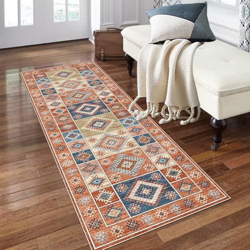 PaGuvFng Teppich Läufer Flur Lang 50 x 120 cm Waschbar rutschfest Küchenläufer Teppich Teppichläufer Flur rutschfest Küchenteppich Eppich Läufer für Küche Eingang Wohnzimmer Schlafzimmer von PaGuvFng