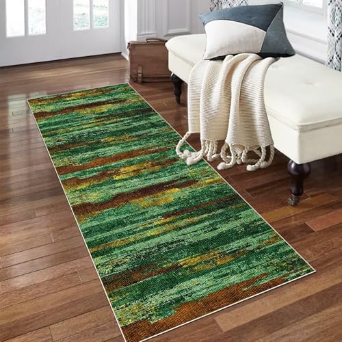 PaGuvFng Teppich Läufer Flur Lang 60 x 180 cm Waschbar rutschfest Küchenläufer Teppich Teppichläufer Flur rutschfest Küchenteppich Eppich Läufer für Küche Eingang Wohnzimmer Schlafzimmer von PaGuvFng