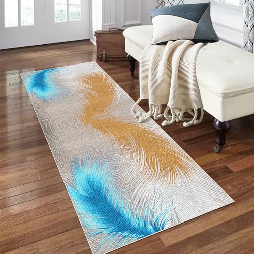PaGuvFng Teppich Läufer Flur Lang 60 x 400 cm Waschbar rutschfest Küchenläufer Teppich Teppichläufer Flur rutschfest Küchenteppich Eppich Läufer für Küche Eingang Wohnzimmer Schlafzimmer von PaGuvFng