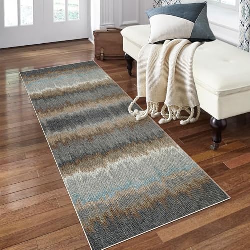 PaGuvFng Teppich Läufer Flur Lang 90 x 140 cm Waschbar rutschfest Küchenläufer Teppich Teppichläufer Flur rutschfest Küchenteppich Eppich Läufer für Küche Eingang Wohnzimmer Schlafzimmer von PaGuvFng