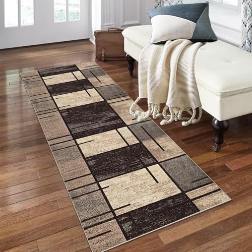 PaGuvFng Teppich Läufer Flur Lang rutschfest Kücheläufer 70 x 350 cm Teppichläufer Flu Schmutzfangmatte Flurläufer Lang, Küchenteppich Korridor Teppich Läufer für Flur Küche Eingang Teppich von PaGuvFng