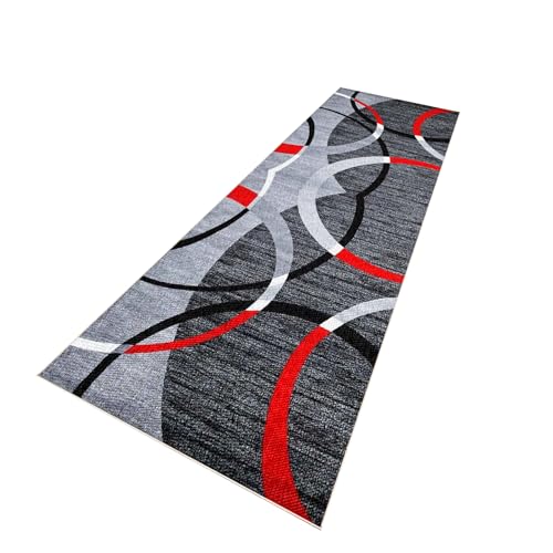 PaGuvFng Teppich Lang Läufer Flur rutschfest 80 x 350 cm Teppich Läufer Flur Waschbar Flurläufer Lang Teppich Läufer für Flur Küche Küchenteppich Waschbar schmutzfangmatte von PaGuvFng