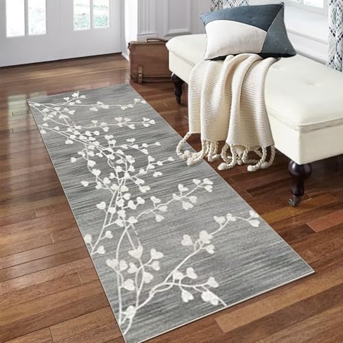 PaGuvFng Teppichläufer waschbar 40 x 130 cm Flurläufer Rutschfester Teppichläufer für Flure Küche Teppichläufer Küchenläufer Läufer Teppich Flurteppich Küche Bodenmatte Fußmatte von PaGuvFng