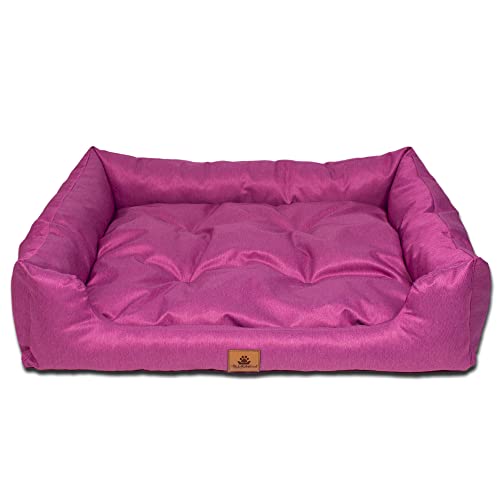 PaLulli Animal Hundebett Hundestall Abnehmbares Kissen Wasserdicht Maschinenwaschbar Weiches Polyester Haustierfreundlich Sehr langlebig 115x85x18cm Rosa von PaLulli