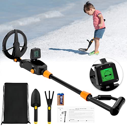 Metalldetektor Kinder, Leichter Metalldetektor mit Wasserdichter Suchspule, Einstellbarer Hochempfindlicher Junior Metalldetektor mit LCD und Sound für Anfänger bis hin zu schatzsuchenden Goldgräbern von PaNt