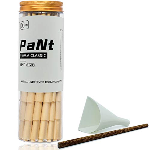 PaNt - 100PACK - Kegelrollenpapiere King Size Verpackt in versiegelten Dosen - Ausgestattet mit Kegellader, Packstange und 2 Doob-Röhren von PaNt