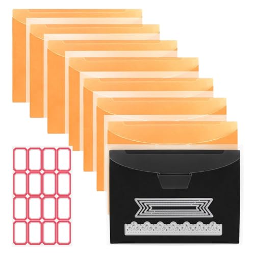 Paaruter 10-Teiliges Aufbewahrungsset für Stempel und Stanzformen und Magnetfolie, Stanzformen-Aufbewahrungsset zum Schneiden, Scrapbooking, Aufbewahren Von Bastelstanzformen, Orange Paaruter 10-Teiliges Aufbewahrungsset für Stempel und Stanzformen und Magnetfolie, Stanzformen-Aufbewahrungsset zum Schneiden, Scrapbooking, Aufbewahren Von Bastelstanzformen, Orange von Paaruter