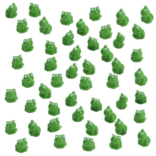 Paaruter 100-Teiliges Mini-Froschgarten- Grüne Froschfiguren Miniaturharzfrosch Winzige Plastikfrösche Feengartendekor von Paaruter