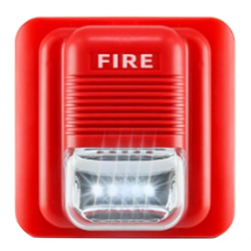 Paaruter 24V Hochleistungs-Verkabelung Feueralarm-Hupe: Outdoor-Sicherheits-Sound- und Lichtsirene für Den Notfallgebrauch von Paaruter