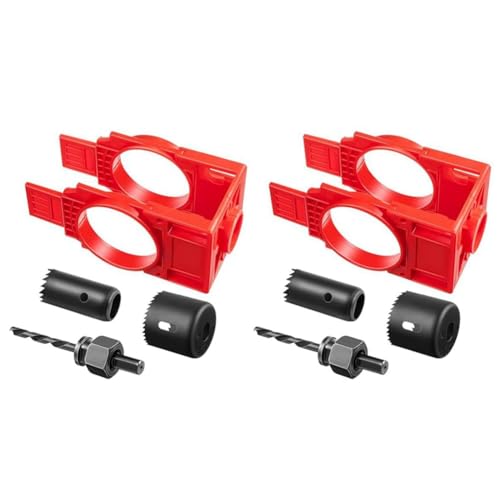 Paaruter 2er-Set Türschloss-Installationsset, Türlochbohrset für Holztüren, Türschloss-Lochsäge-Türknauf-Installationsset von Paaruter
