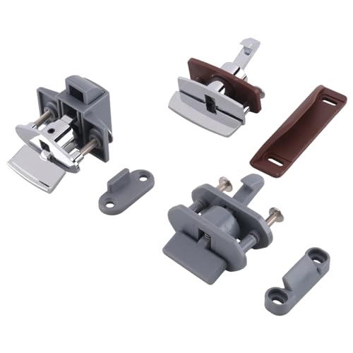 Paaruter 3 Stück Auto-Druckschloss, Wohnmobil, Wohnwagen, Boot, Wohnmobil, Schrank, Schubladenverriegelung, Knopfschlösser, Schlüssellose Türschloss-Hardware von Paaruter