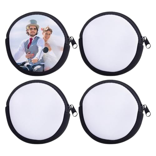 Paaruter Erstellen Sie Ihr Eigenes 4er-Pack Sublimationsmünzbeutel-Rohlinge mit Reißverschluss - Ideal für Heat Transfer DIY von Paaruter