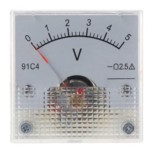Paaruter Mechanischer Typ 5V-Stil Voltmeter 91C4, Analoges Panelmessgerät Zur Spannungsüberwachung von Paaruter