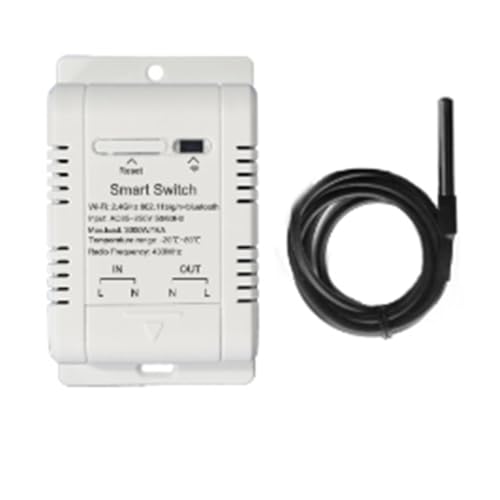 Paaruter Tuya WLAN 16A Smart Temperaturschalter Tuya WLAN Leistungsmonitor Fernbedienung Smart Temperaturschalter von Paaruter