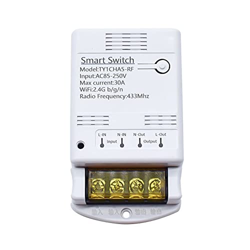 Paaruter Tuya Wifi 30A Relaismodul 85-250V Smart Switch DIY 433MHZ Controller APP Voice Relay Timer Fernbedienung von Paaruter