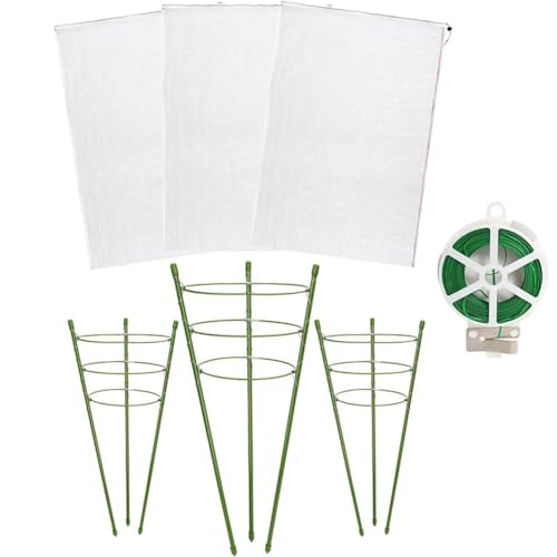 Paaruter Verstellbarer, Abnehmbarer Tomatenkäfig, Stützkäfige für Tomatenpflanzen, Spalier, Gartenstäbe/Pfähle für Den Garten von Paaruter