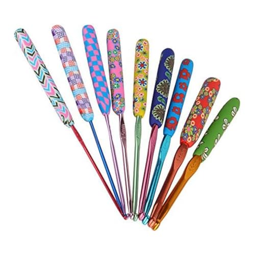 Paaruter Warme Häkelnadeln für Großmutter, Kunstaluminium-Häkelnadeln mit Weichem zum Häkeln, zum Häkeln Von Garnen von Paaruter