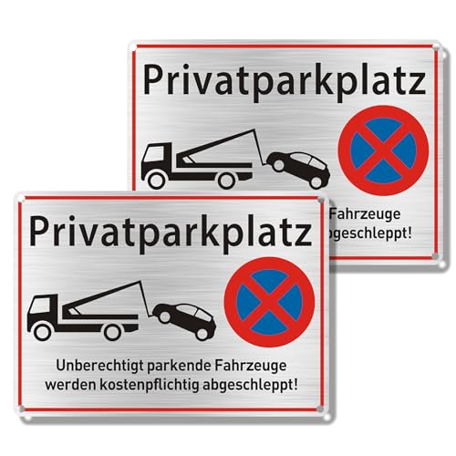 2 Stück Privatparkplatz Kein Parken Schild 35x25 cm Wetterfestes Parkplatzschild Aluminium Warnschild mit Klebefläche Bohrlöchern für Einfahrt Tor Zaun Außenbereich Parkverbot Schild 2 Stück Privatparkplatz Kein Parken Schild 35x25 cm Wetterfestes Parkplatzschild Aluminium Warnschild mit Klebefläche Bohrlöchern für Einfahrt Tor Zaun Außenbereich Parkverbot Schild von Pabbyeey