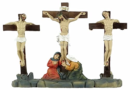 Jesus am Kreuz Die Kreuzigung Passionsfigur 3 tlg. Religion Kirche Figuren NEU von PABEN