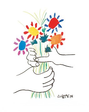 Pablo Picasso Poster/Kunstdruck Hand with Bouquet 60 x 80 cm Pablo Picasso Poster/Kunstdruck Hand with Bouquet 60 x 80 cm von Pablo Picasso
