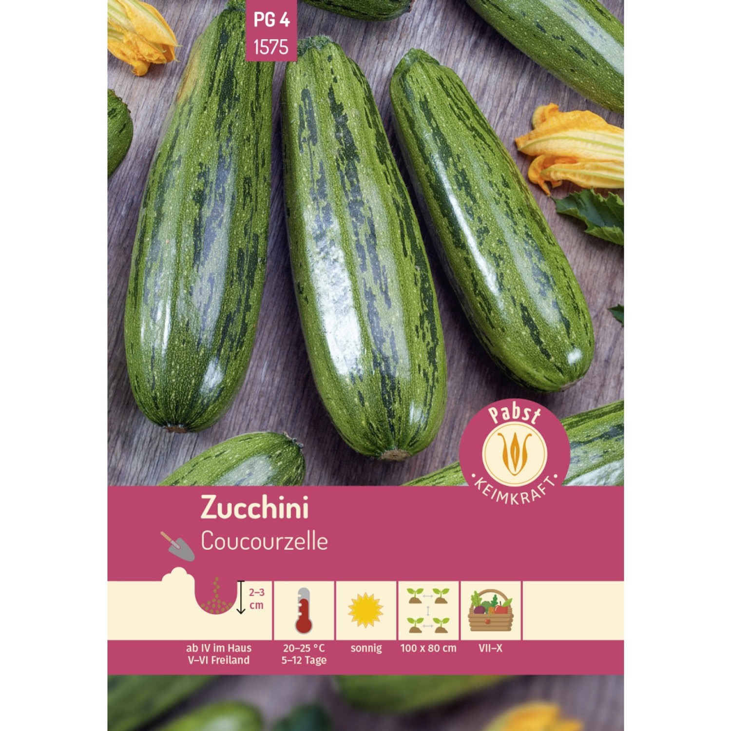 Pabst Keimkraft Zucchini Wüchsig & Rankenlos Coucourzelle Saatgut Pabst Keimkraft Zucchini Wüchsig & Rankenlos Coucourzelle Saatgut von Pabst Keimkraft