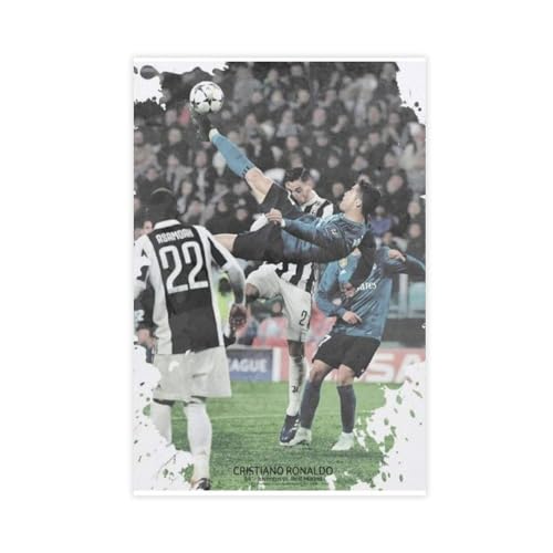 Fußballstar Cristiano Poster Ronaldo Poster 57 Leinwand Poster Wandkunst Dekor Druck Bild Gemälde für Wohnzimmer Schlafzimmer Dekoration ungerahmt 60 x 90 cm von PacSci