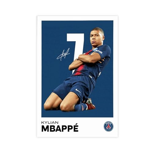 Kylian Mbappe Fußball-Poster, 50 Stück, Leinwand, Schlafzimmer, Dekoration, Sport, Landschaft, Büro, Raumdekoration, Geschenk, ungerahmt, 40 x 60 cm von PacSci