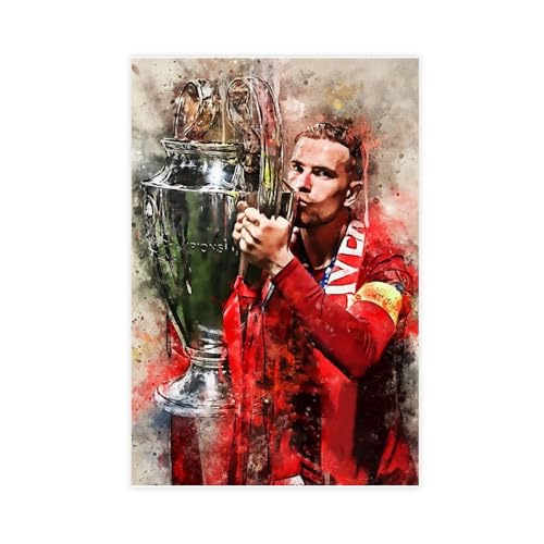 Virgil Van Dijk Poster Fußball Fußball Poster 19 Leinwand Poster Schlafzimmer Dekor Sport Landschaft Büro Zimmer Dekor Geschenk Unrahmen-Stil 20 x 30 cm von PacSci