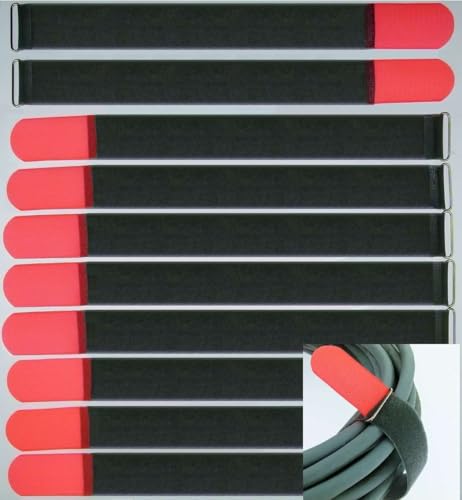 10 x Klett-Kabelbinder 40 cm x 40 mm Neon Rot FUK wiederverschließbar Kabel-Klettband mit Metall-Öse - 400 mm wiederverwendbar 10 x Klett-Kabelbinder 40 cm x 40 mm Neon Rot FUK wiederverschließbar Kabel-Klettband mit Metall-Öse - 400 mm wiederverwendbar von Paccs