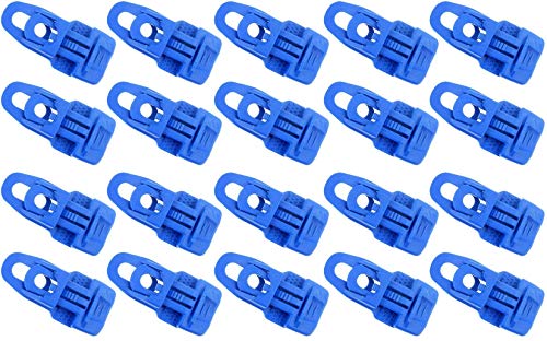 20 x Holdon® MIDI Clip Blau - Klammer Klemme Befestigungsöse Banner, Zelt, Planen, Molton - BO-Camp/Isabella von Paccs