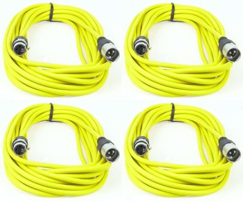 Paccs 4 Stück 10 m Mikrofonkabel Gelb XLR Stecker male auf XLR Buchse female - Symmetrisch Audio Kabel DMX OFC-Kupfer Paccs 4 Stück 10 m Mikrofonkabel Gelb XLR Stecker male auf XLR Buchse female - Symmetrisch Audio Kabel DMX OFC-Kupfer von Paccs